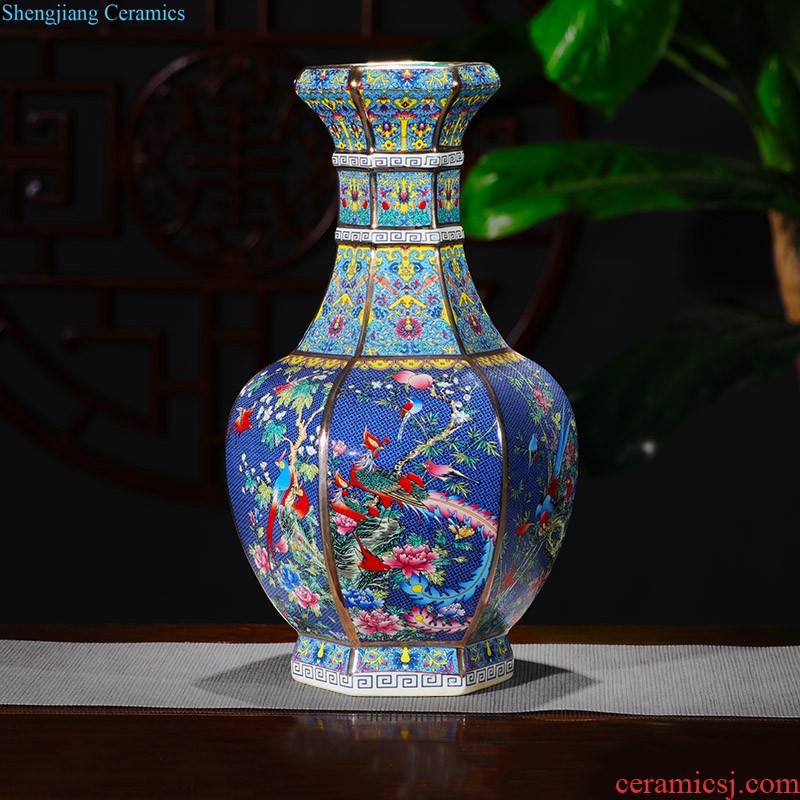 Jingdezhen ceramic vase furnishing articles antique porcelain flower Chinese style restoring ancient ways is contemporary and contracted sitting room ark adornment