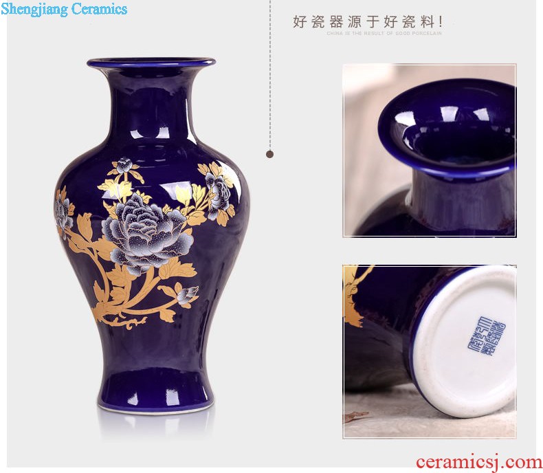 Jingdezhen ceramics designer galloping brush pot furnishing articles retro creative home sitting room adornment desktop decoration