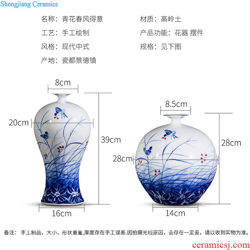 Cb26 large aquarium feng shui landing large hotel furnishing articles of jingdezhen ceramic fish bowl tortoise to heavy cylinder porcelain