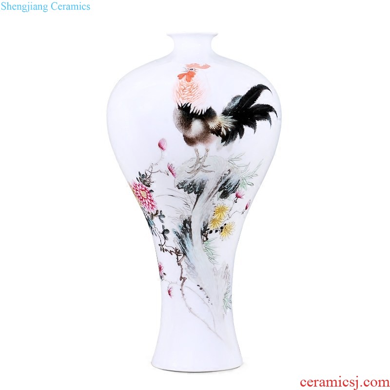 Jingdezhen chinaware decorative sat dish hang dish green lotus qing shadow home home sitting room adornment is placed