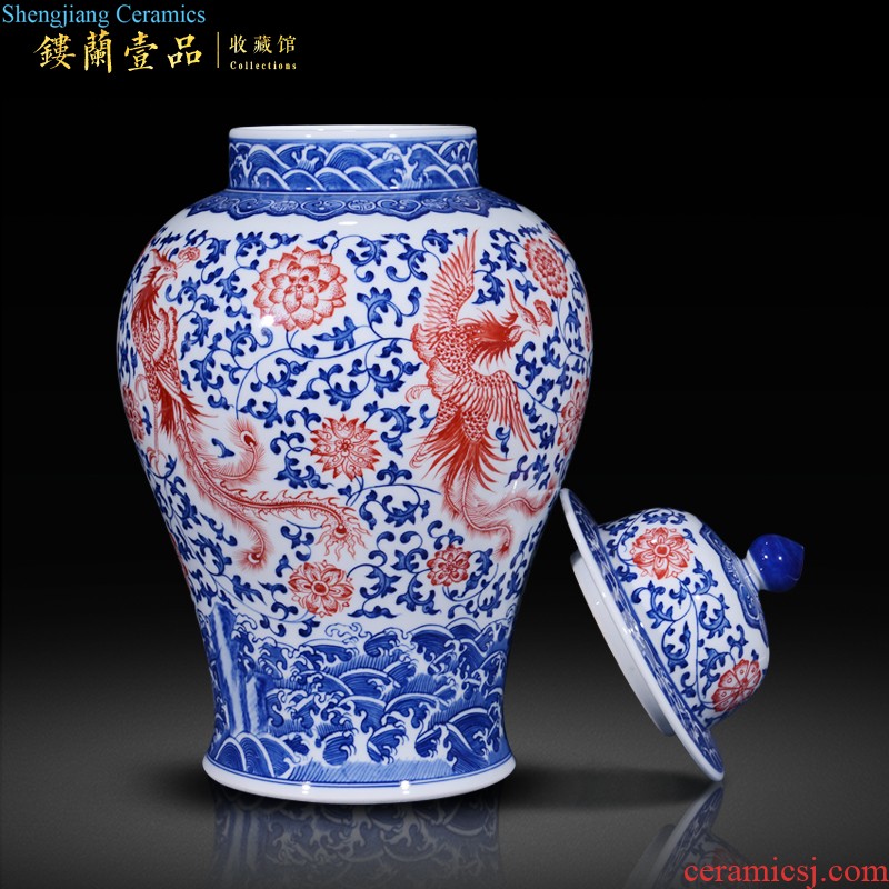 Jingdezhen ceramics imitation qing qianlong youligong sweet vase on the living room and home decoration collection furnishing articles