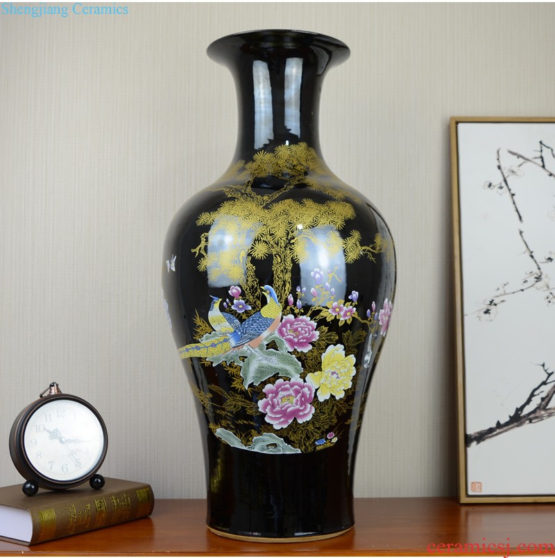 Jingdezhen ceramics hand-painted vases, large living room club hotel Chinese style household soft adornment porch place