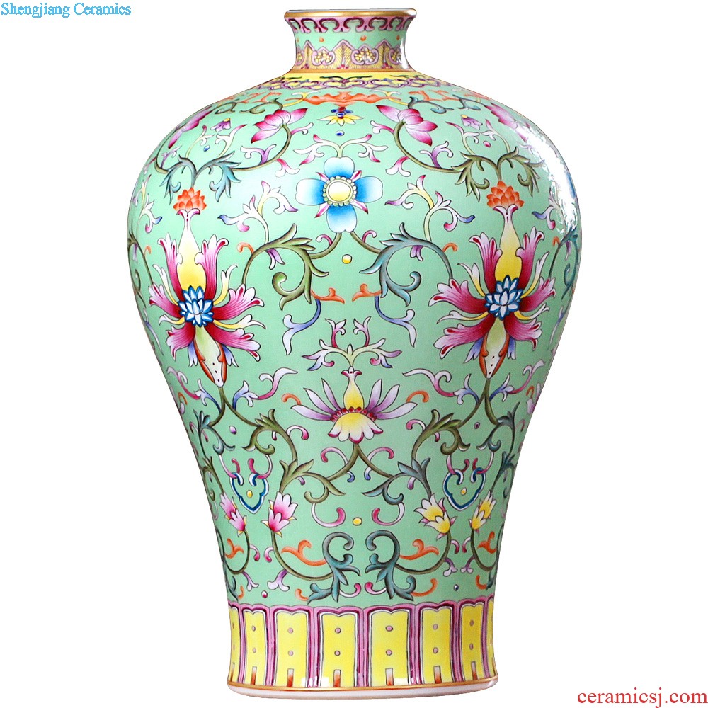 Jingdezhen ceramics vases, flower arranging large hand-painted pastel wealth chun Chinese style household act the role ofing is tasted crafts