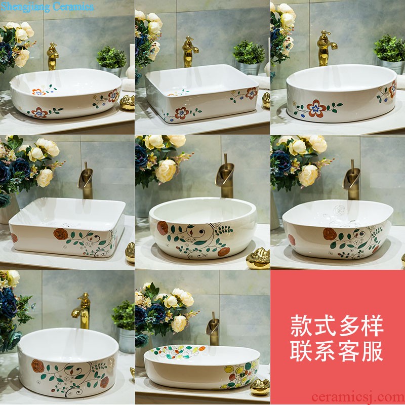 Koh larn case has increased the stage basin to square the basin that wash a face the sink ceramic sanitary ware art lavatory square grid