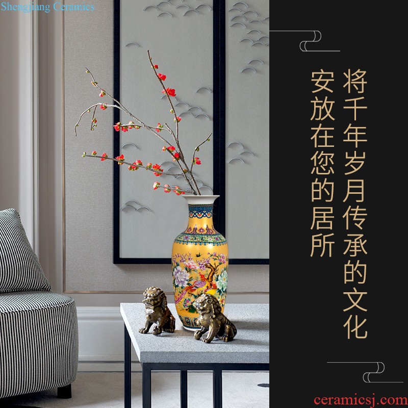 Jingdezhen ceramics vases, flower arranging small place Chinese arts and crafts home sitting room TV ark adornment ornament