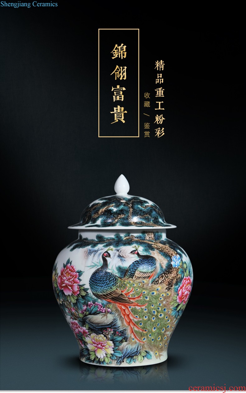 Modern famous jingdezhen ceramics hand-painted porcelain plate painting the sunrise home sitting room decorates porch mural furnishing articles