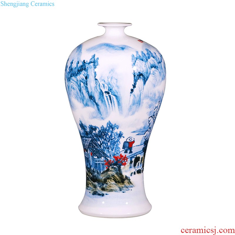 Jingdezhen ceramics hand-painted pomegranates of blue and white porcelain vase vases, Chinese porcelain of sitting room home furnishing articles