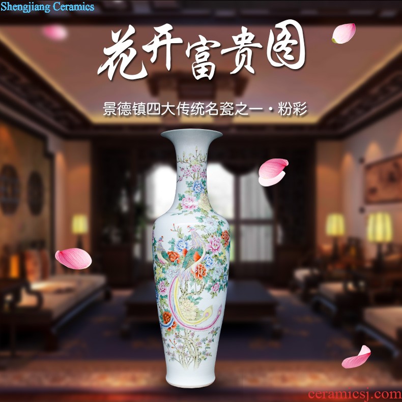 Z047 archaize of jingdezhen ceramics kiln crack vase household decoration decoration decoration large living room