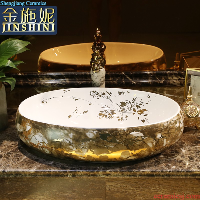 Table plate oval ceramic lavabo stage basin of Chinese style restoring ancient ways art basin toilet lavatory basin