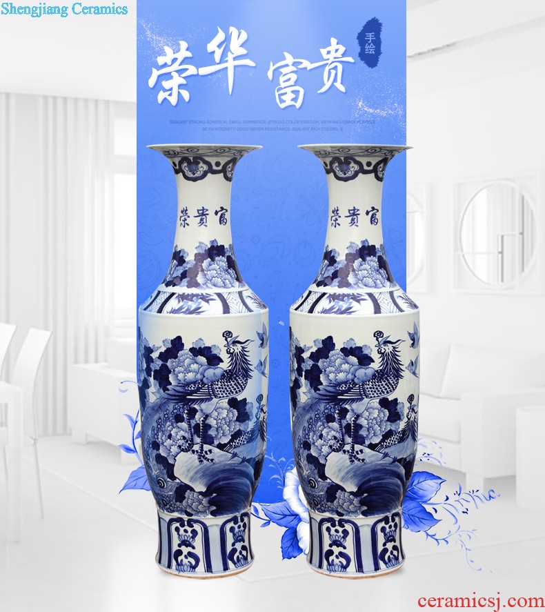 Jingdezhen ceramics beaming sitting room home decoration antique vases, flower arrangement of new Chinese style wedding furnishing articles