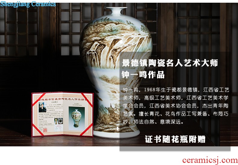 Jingdezhen ceramics by hand carved poems of large vases, decorative household items furnishing articles opening gifts yz1