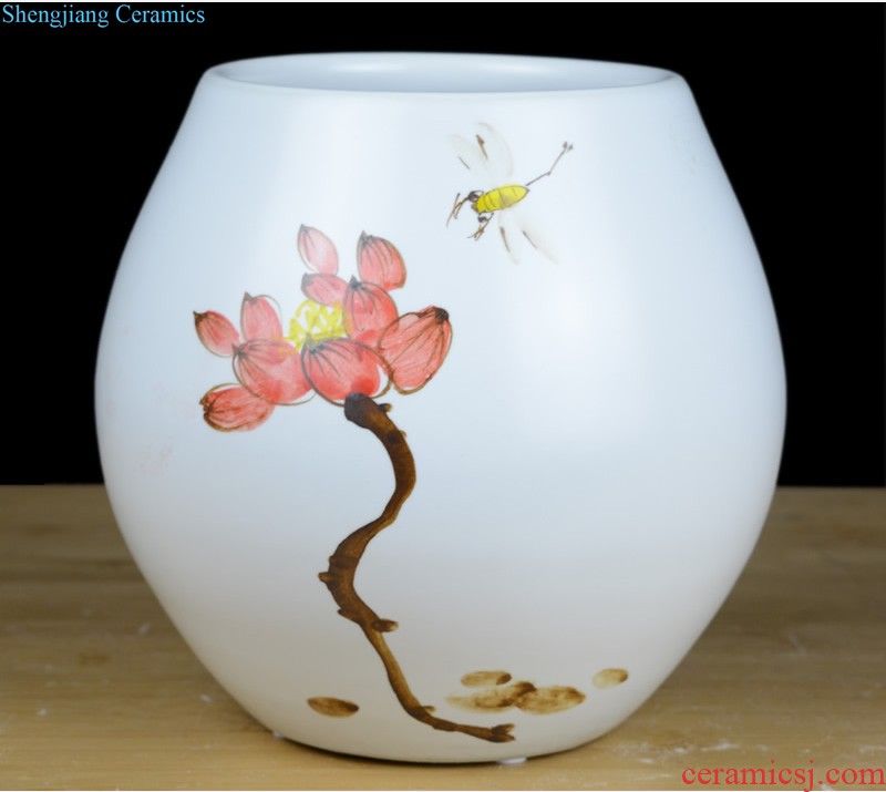 Jingdezhen ceramics glaze crystal vase flower arranging flowers sitting room, the new Chinese style household adornment handicraft furnishing articles