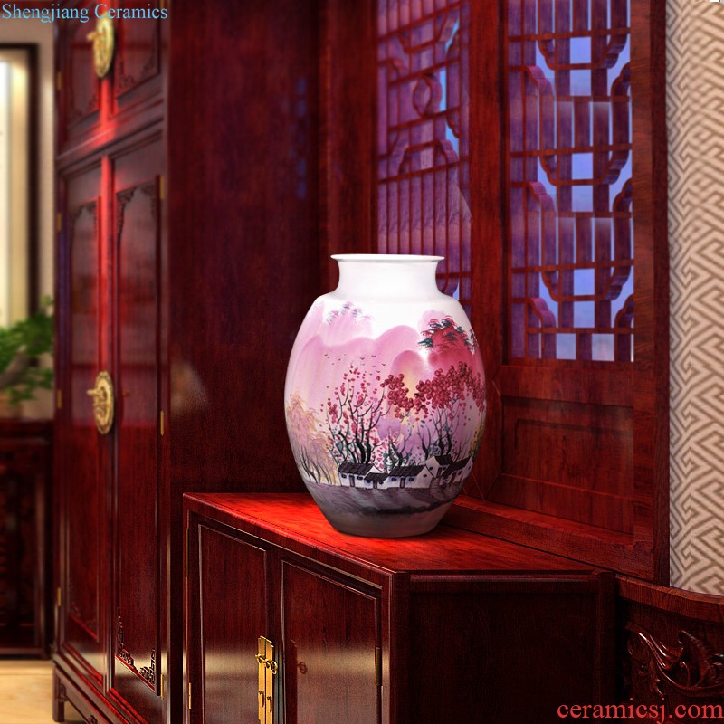 Jingdezhen ceramics antique blue-and-white sea ears of large vases, sitting room home decoration collection