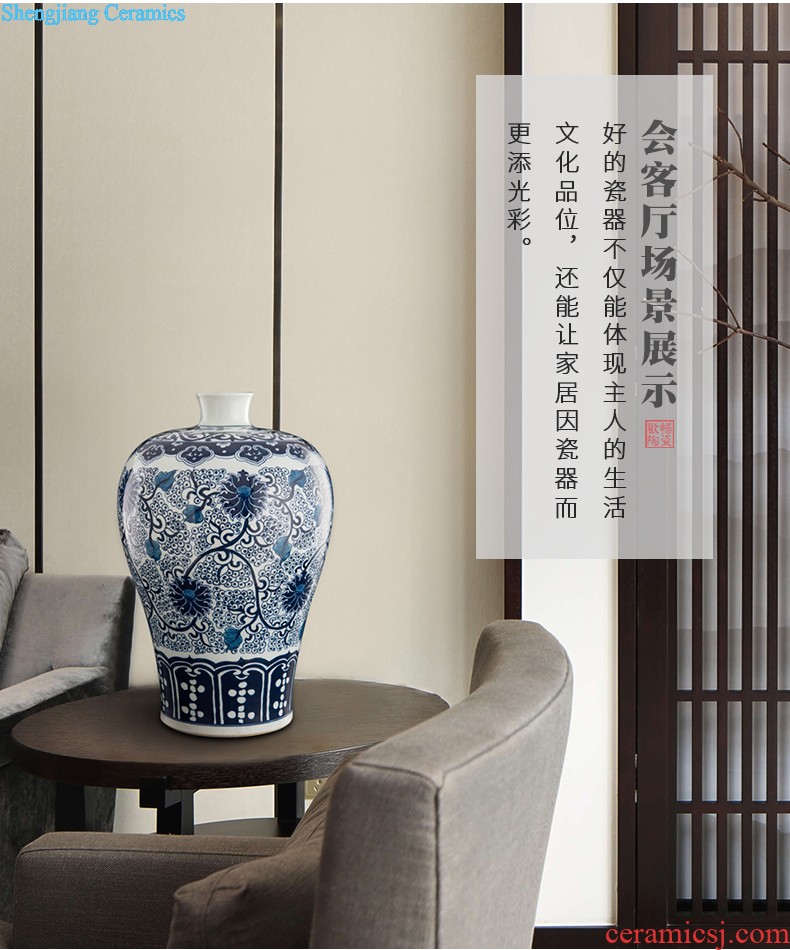 Jingdezhen ceramics noctilucent floret bottle of flower arranging contemporary and contracted household act the role ofing is tasted table sitting room adornment is placed