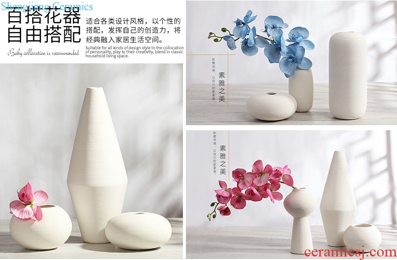 Jingdezhen ceramic hand-painted quiver vase Chinese painting and calligraphy cylinder scroll cylinder sitting room ground adornment is placed the study