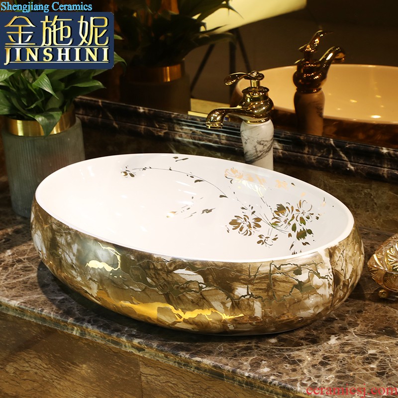 Table plate oval ceramic lavabo stage basin of Chinese style restoring ancient ways art basin toilet lavatory basin