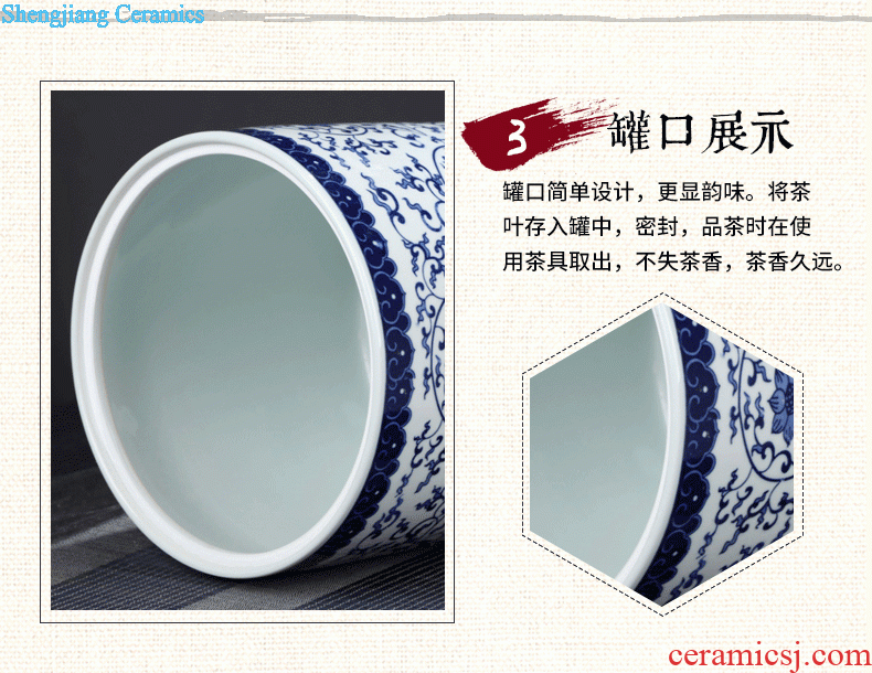Caddy ceramic storage tanks large household seal furnishing articles bread seven pu 'er tea pot of tea packaging