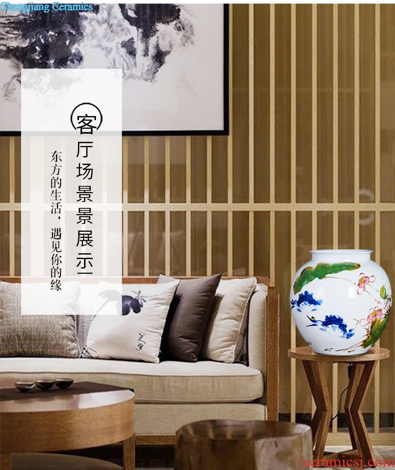 Jingdezhen ceramics European golden large vases, contemporary and contracted sitting room adornment is placed villa hc - 078