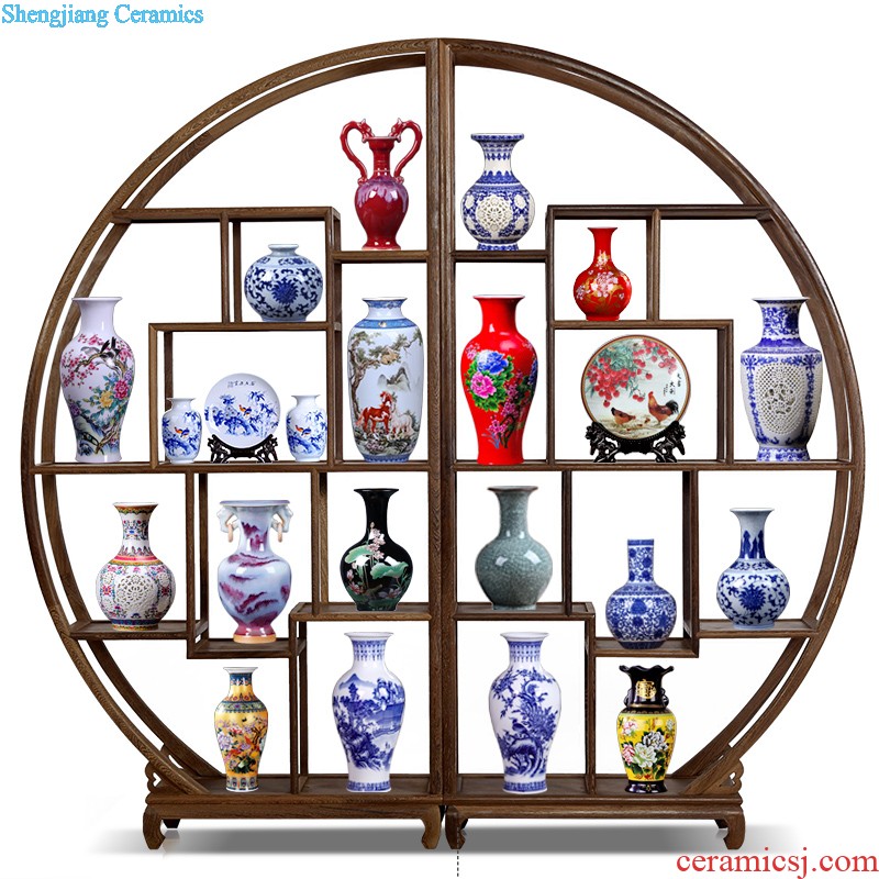 Jingdezhen ceramics vase furnishing articles imitation of yuan blue and white guiguzi down jar flower arrangement table sitting room adornment