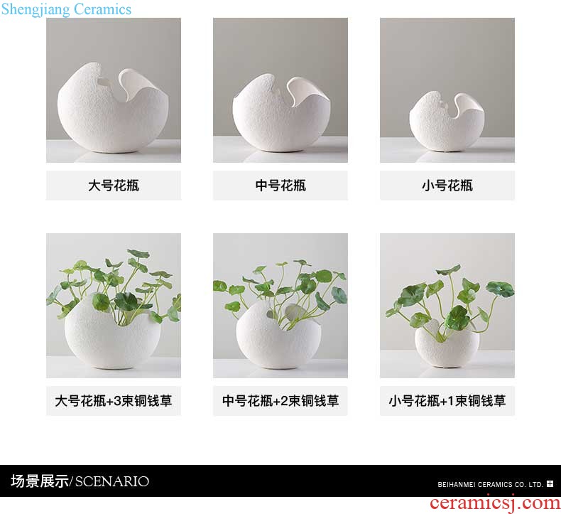 Nordic ins ceramic vases, creative home sitting room is contracted wind art flower arranging dried flowers decorate floret bottle furnishing articles