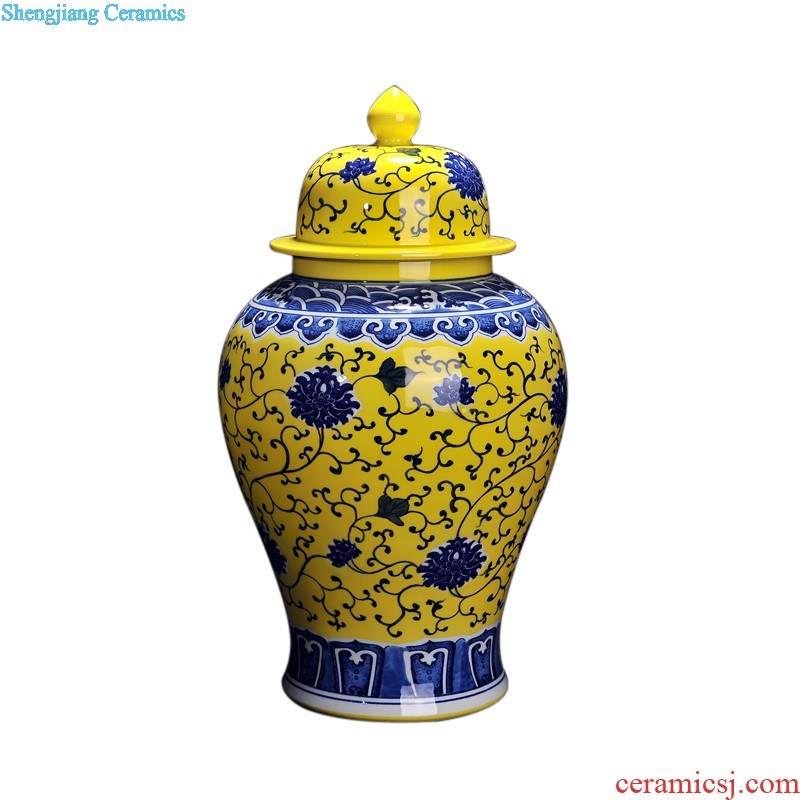 Jingdezhen ceramic vases, dry flower is placed The traditional Chinese painting landscape arts and crafts home living room TV cabinet decoration