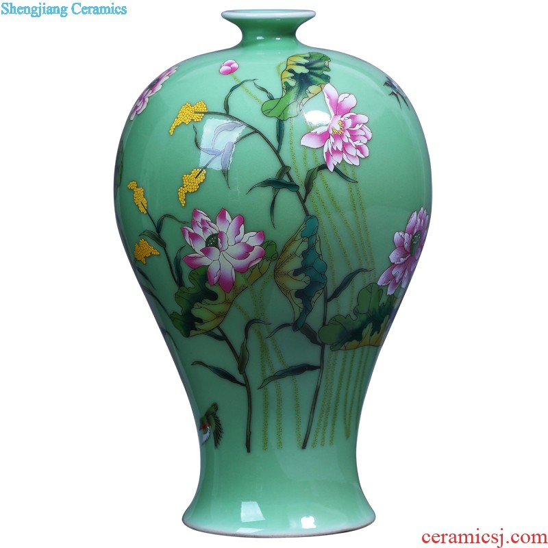 Jingdezhen ceramics vase Wang Yunxi hand painted blue and white porcelain example of nostalgia Contemporary sitting room handicraft furnishing articles