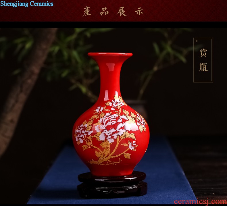 Jingdezhen ceramics vase furnishing articles and modern Chinese style household sitting room adornment archaize porcelain arts and crafts