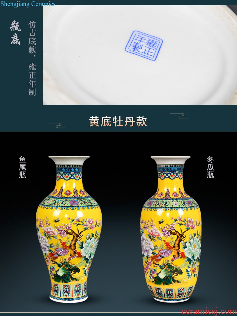 Jingdezhen ceramics vases, flower arranging small place Chinese arts and crafts home sitting room TV ark adornment ornament