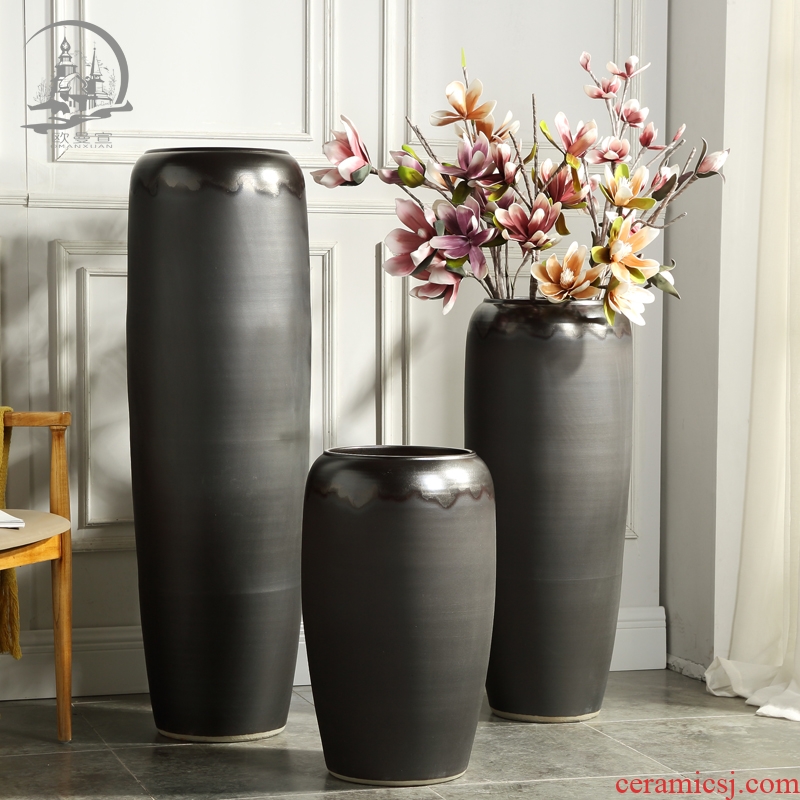 Ceramic vase landed contracted home decoration villa restoring ancient ways is the sitting room porch flower arranging large creative furnishing articles