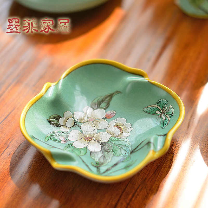 New Chinese style ceramic ashtray creative move restaurants dried fruit dish soap dish sitting room office American ash tray