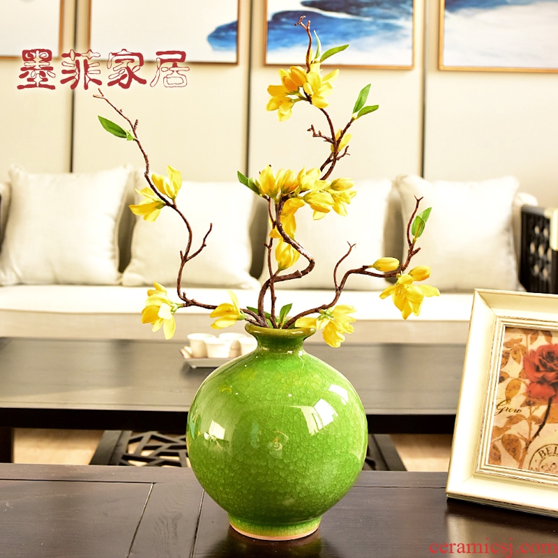 New Chinese style borneol porcelain vase zen jun porcelain of jingdezhen ceramic flower arrangement sitting room porch decorate household furnishing articles