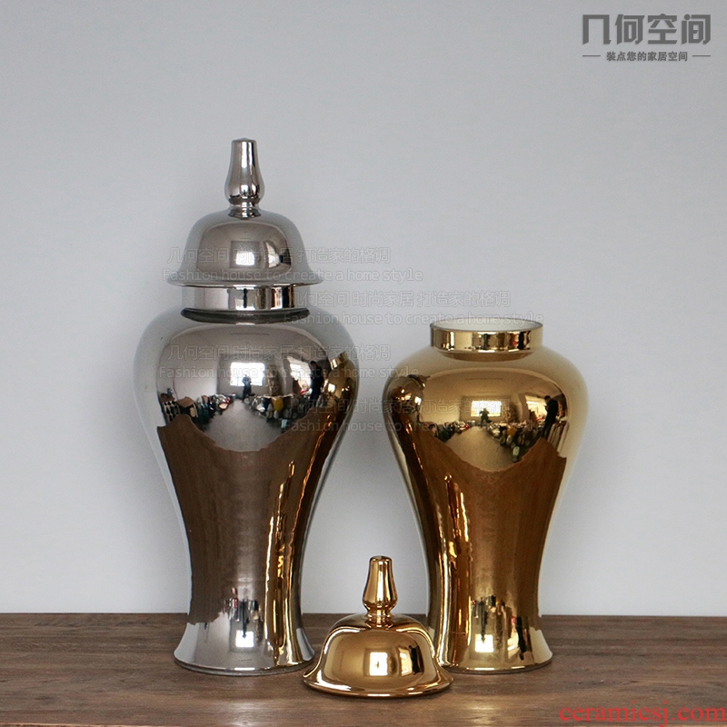 Jingdezhen ceramics household receive storage tank checking silver Atlantic elegance general tank