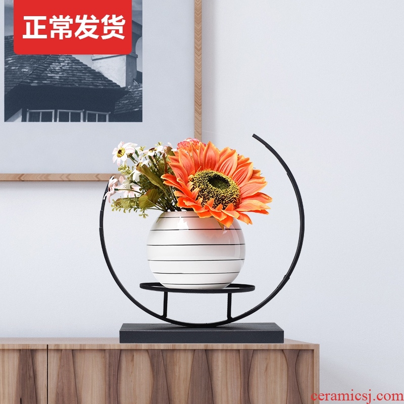 Floret bottle furnishing articles sitting room dry flower arranging flowers Nordic light ceramic TV ark, contracted and I household act the role ofing is tasted much wine