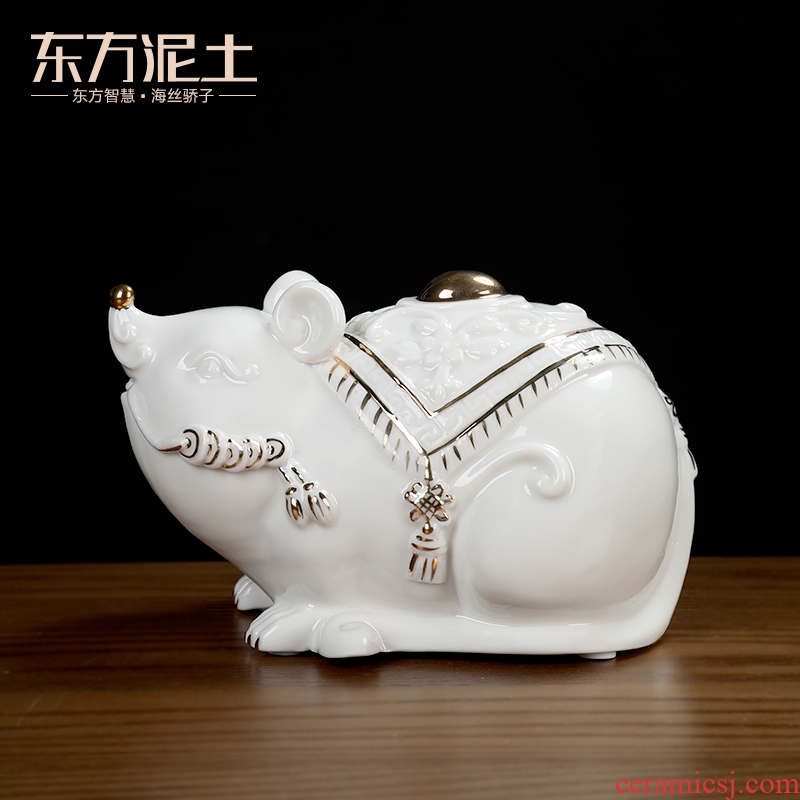 Oriental clay ceramic mice furnishing articles, 2020/lucky rat rat mascot gift decoration arts and crafts