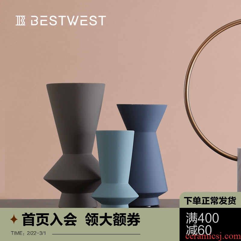 Light key-2 luxury ceramic vase morandi color stylist place to live in the living room home soft decoration decoration ideas