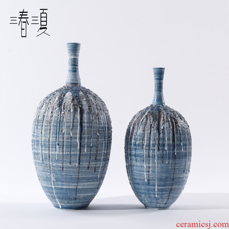Contracted and I new Chinese hand - made ceramic vase flower flower implement sitting room bedroom home furnishing articles sales center
