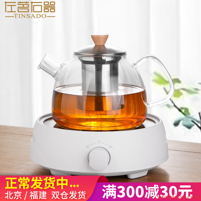 The Heat - resistant glass tea kettle boil tea stove household creative small quiet electric TaoLu teapot suit to boil tea