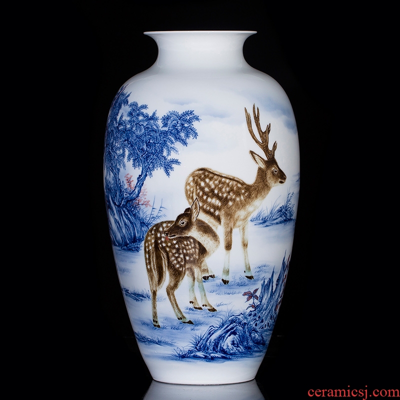 The Master of jingdezhen ceramics hand - made decorative vase furnishing articles life is music and peaceful new Chinese style household items