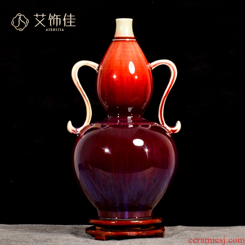 Archaize of jingdezhen ceramic up with ruby red flower arrangement home furnishing articles new Chinese vase, the sitting room TV ark, adornment