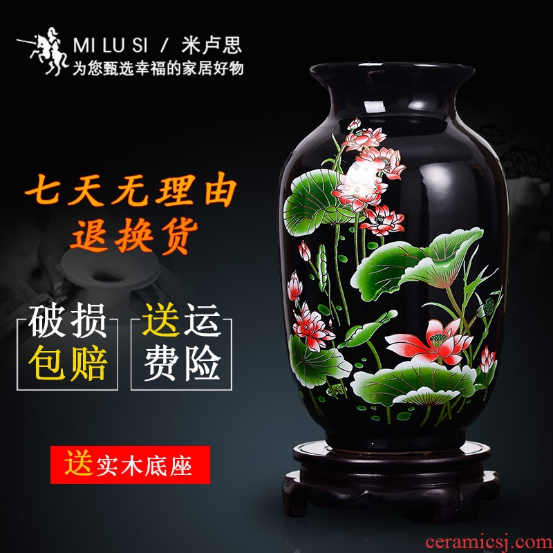 Jingdezhen ceramic vase sharply small porcelain glaze modern Chinese style living room TV cabinet flower arranging, adornment is placed
