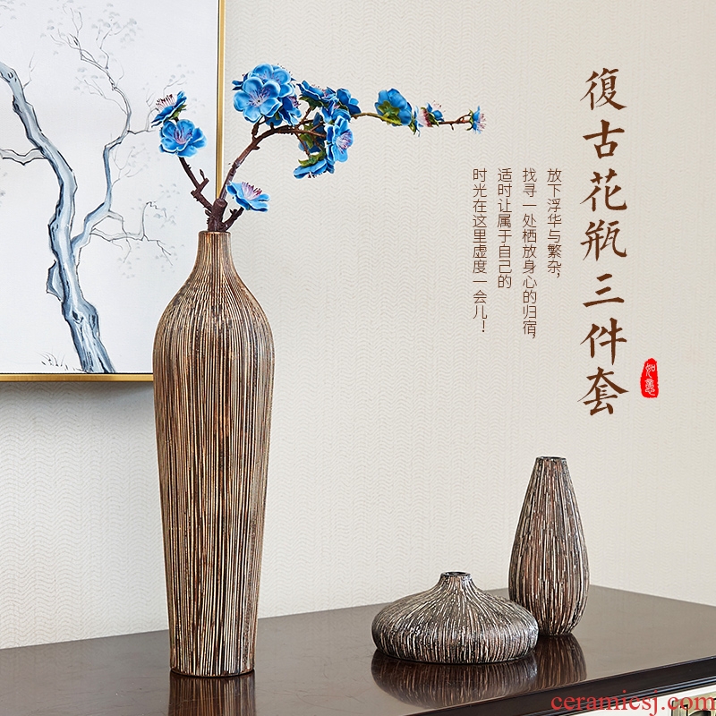 The New Chinese zen restoring ancient ways of jingdezhen ceramic vase TV ark, place the sitting room porch office home decoration