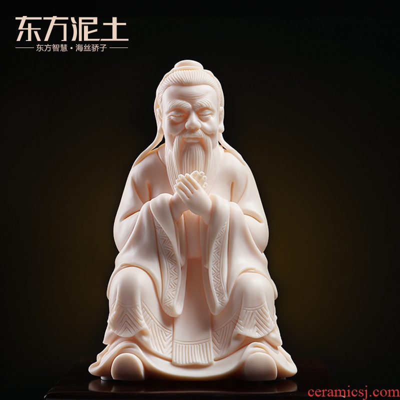 Oriental clay ceramic Confucius statute statute decoration students study the desktop bookshelf decorative furnishing articles of handicraft