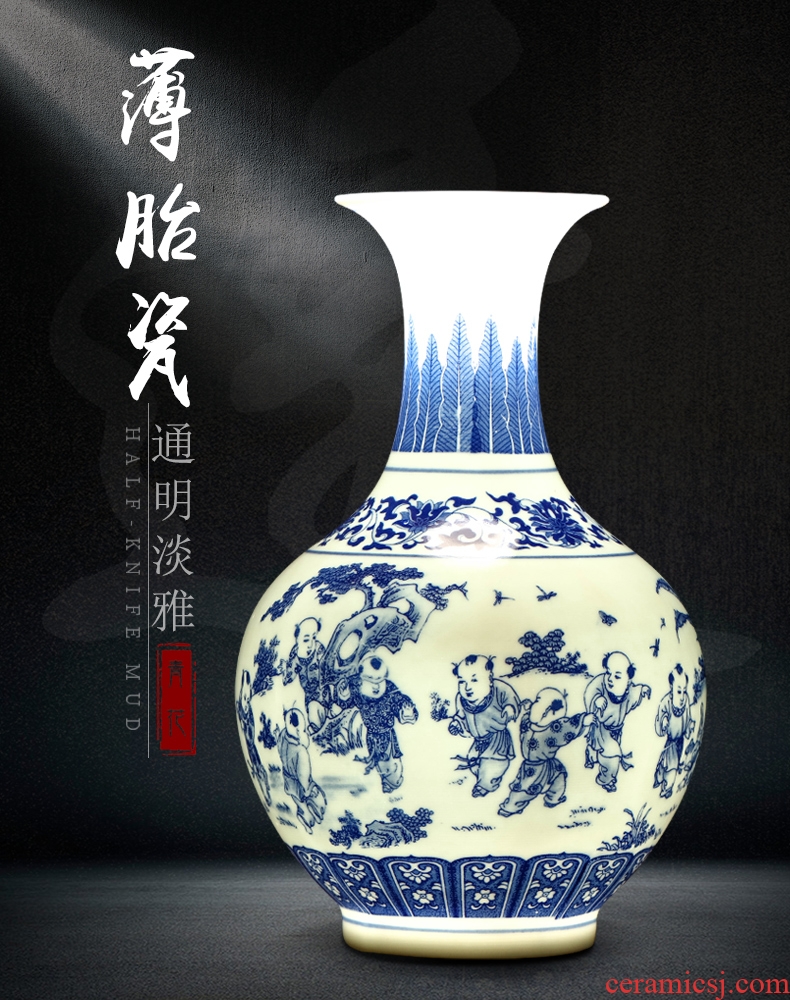 Jingdezhen ceramics floret bottle of Chinese blue and white porcelain vases, flower arranging dried flowers wine sitting room decorate gifts furnishing articles