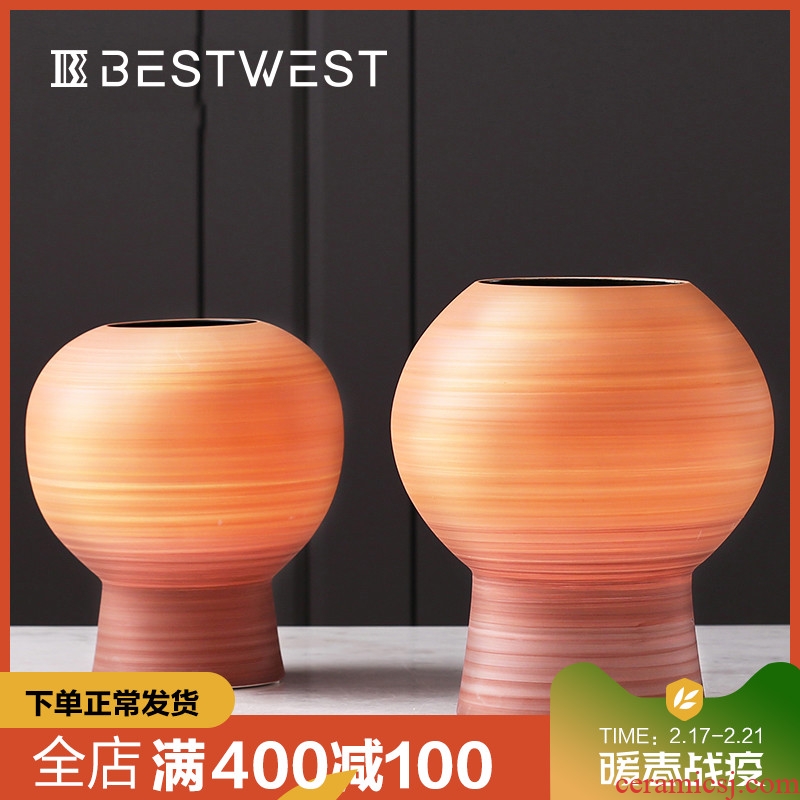 BEST WEST creative ceramic vase large geometric vase decoration designer between example light key-2 luxury furnishing articles