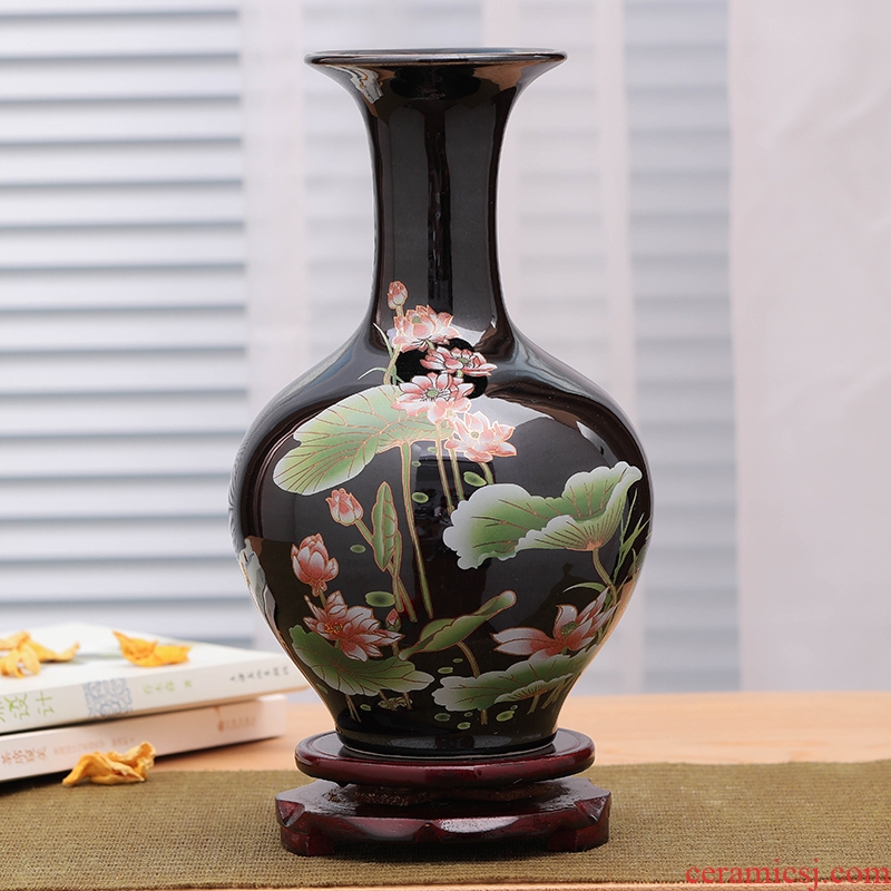 Furnishing articles sharply jingdezhen ceramics glaze vase flower arranging flower implement modern vogue to live in the sitting room porch decoration