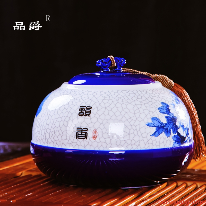 The Product jue jingdezhen ceramic tea sets tea pot large storage tanks seal pot ice to crack the peony