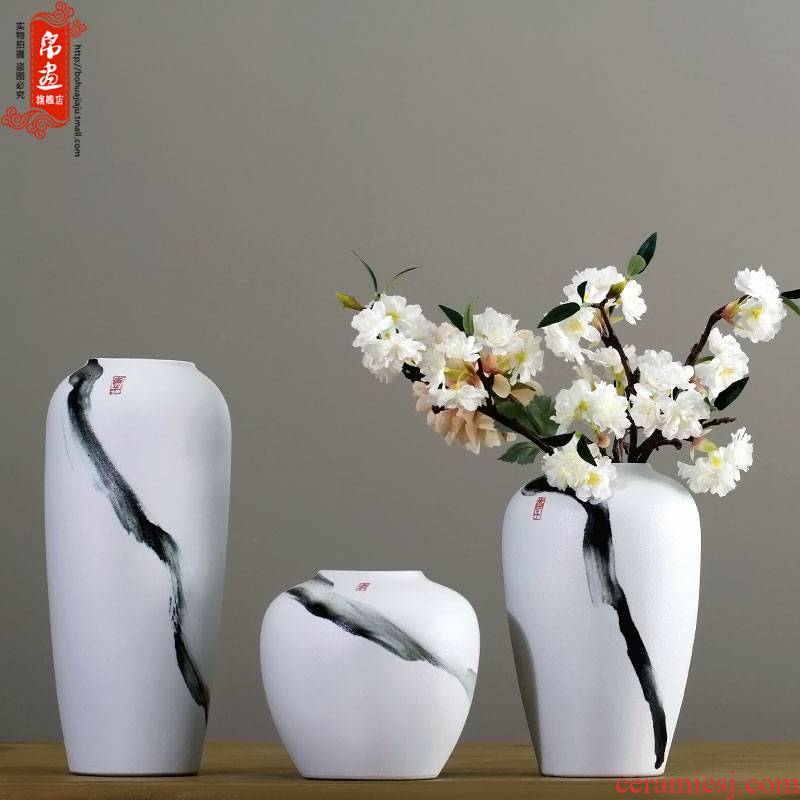 The Vases, ceramic dry flower decorations furnishing articles table household creative Chinese style is I and contracted sitting room ground flower arrangement