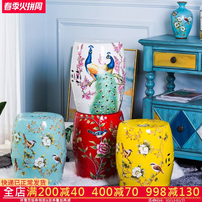 Jingdezhen ceramics in American shoe who drum who toilet who the new Chinese style of the ancients pier sit mound low, who is who