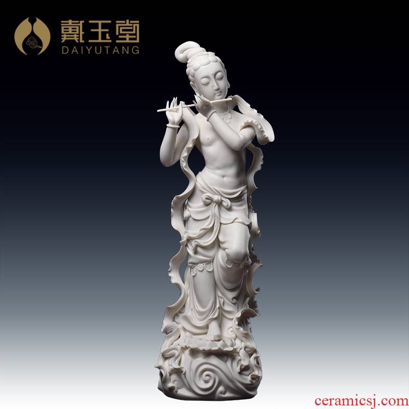 Yutang dai dehua ceramic Su Xianzhong dunhuang flying collecting art furnishing articles difference an acrylic cover