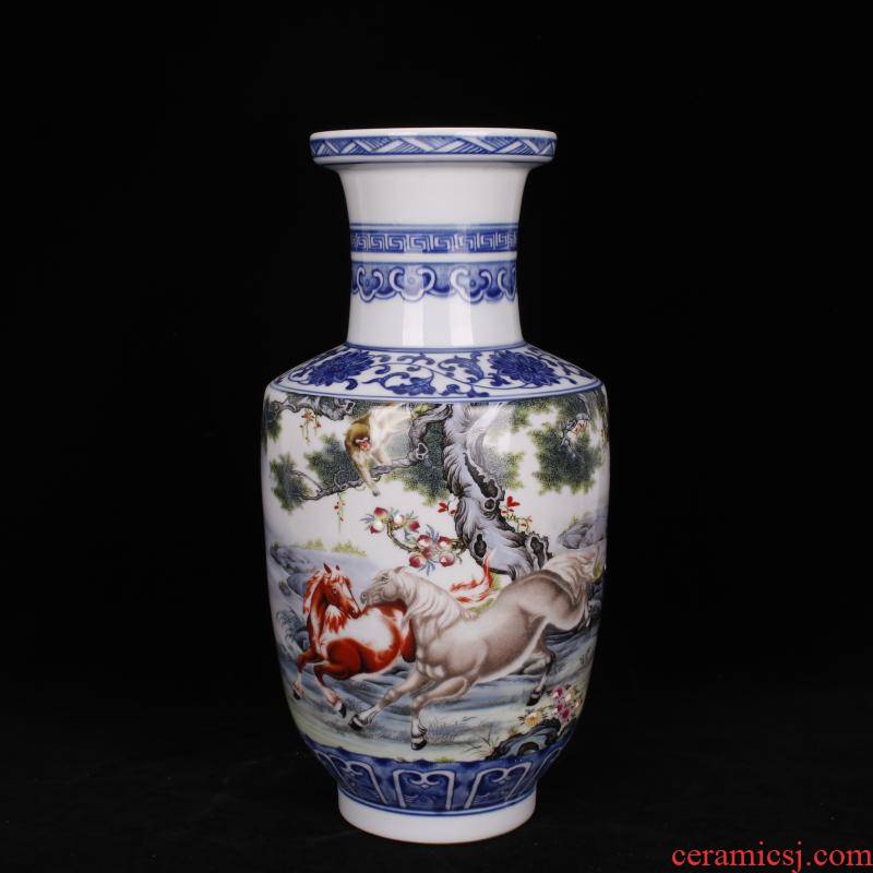 Jingdezhen imitation the qing pastel success were bottles of Chinese style restoring ancient ways to live in the sitting room porch TV decorative furnishing articles